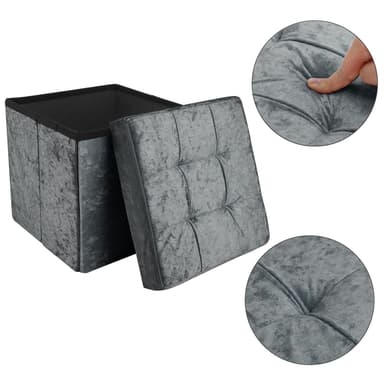 Taittuva Jakkara Istuinkuutio 38x38x38cm (harmaa)