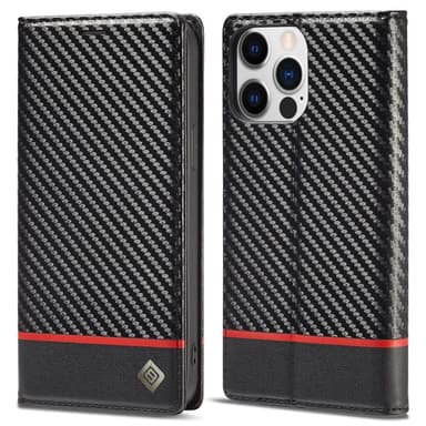 LC.IMEEKE Lompakkokotelo iPhone 15 Pro Max - Musta