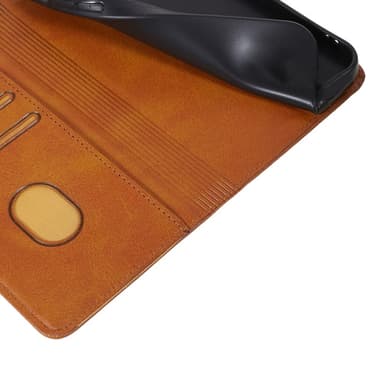 Lompakkoteline puhelimen kotelo iPhone 15 Plus kännykkäsuojukselle - ruskea
