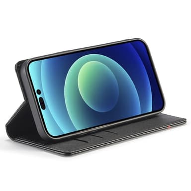 LC.IMEEKE Lompakkokotelo iPhone 15 Pro Max - Musta