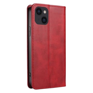 Lompakkoteline puhelimen kotelo iPhone 15 Plus kännykkäsuojukselle - punainen