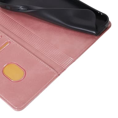 Lompakkoteline puhelimen kotelo iPhone 15 kännykkäsuojukselle - ruusukulta