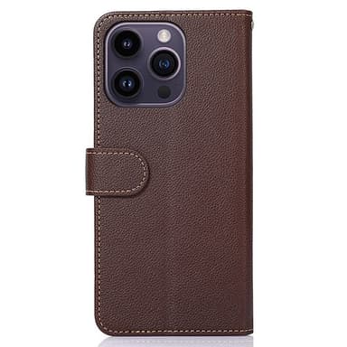 KHAZNEH puhelimen kansi iPhone 15 Pro - ruskea/sininen