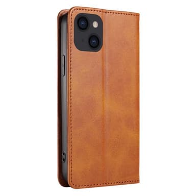 Lompakkoteline puhelimen kotelo iPhone 15 kännykkäsuojukselle - ruskea