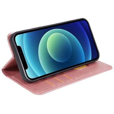 Lompakkoteline puhelimen kotelo iPhone 15 kännykkäsuojukselle - ruusukulta