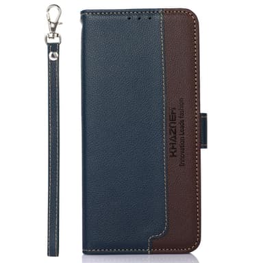 KHAZNEH puhelimen kansi iPhone 15 Pro - ruskea/sininen