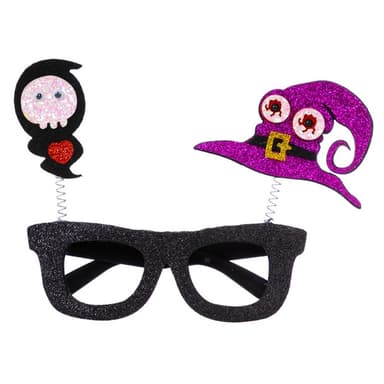 Halloween-lasit juhlapukukoristelu - Kallo + noita