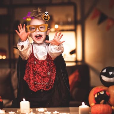 Halloween-lasit juhlapukukoristelu - BOO + huulet
