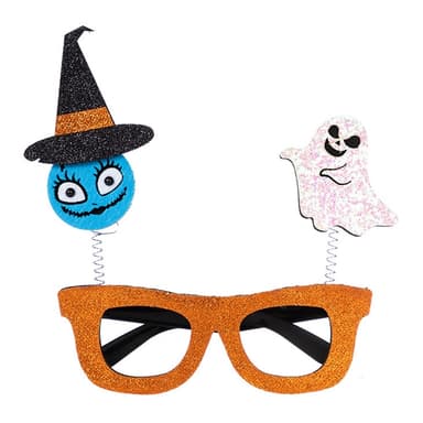 Halloween-lasit juhlapukukoristelu - Noita + haamu