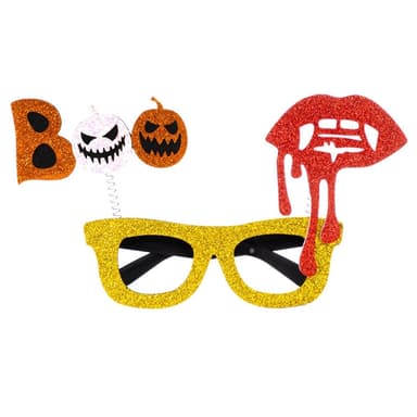Halloween-lasit juhlapukukoristelu - BOO + huulet