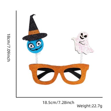 Halloween-lasit juhlapukukoristelu - Noita + haamu