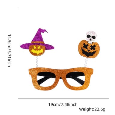 Halloween-lasit juhlapukukoristelu - kurpitsa + noitahattu