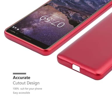 Nokia 7 PLUS Suojakuori Kotelo (Punainen)