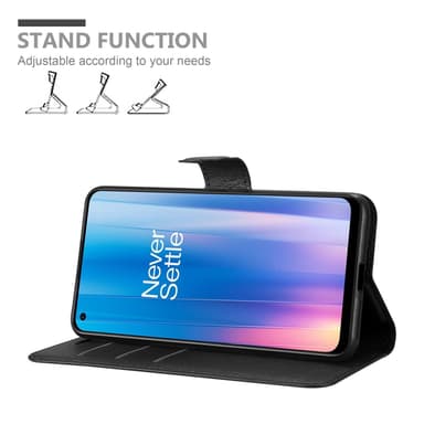 OnePlus Nord CE 2 5G Suojakuori Lompakkokotelo (Musta)