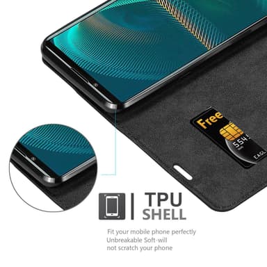 Sony Xperia 5 III Suojakuori Lompakkokotelo (Musta)