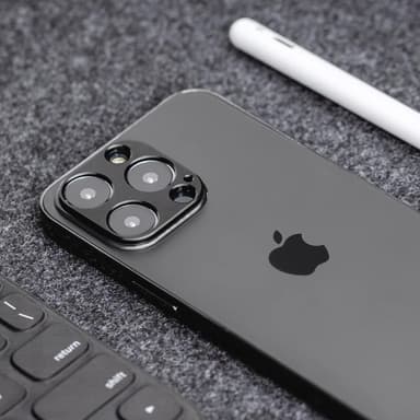 iPhone 13 Pro / 13 Pro Max linssinsuoja alumiiniseos Musta