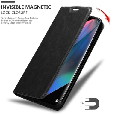 Oppo FIND X3 PRO Suojakuori Lompakkokotelo (Musta)