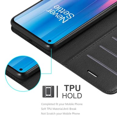 OnePlus Nord CE 2 5G Suojakuori Lompakkokotelo (Musta)