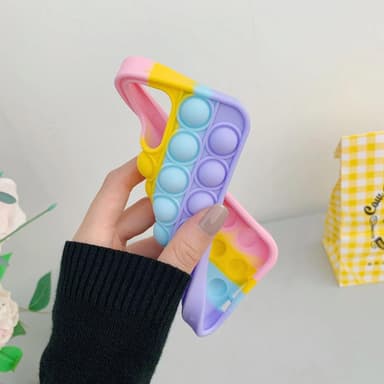Samsung Galaxy S21 Plus Cover Fidget Bubbles Vaaleanpunainen / keltainen / sininen / violetti