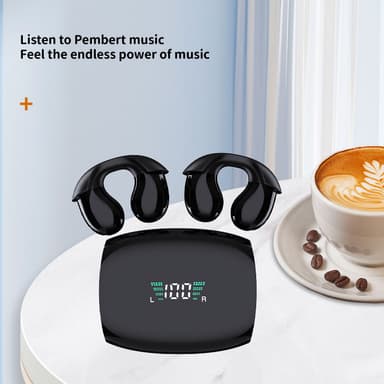 Luunjohtavuus langattomat kuulokkeet kuulokkeet Bluetooth 5.3 Hi-Fi Musta