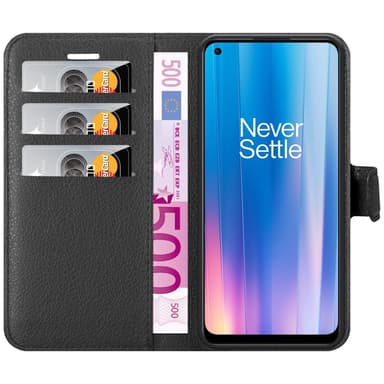 OnePlus Nord CE 2 5G Suojakuori Lompakkokotelo (Musta)