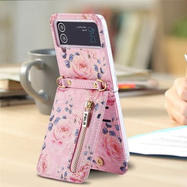 POLA Flower kuori Samsung Galaxy Z Flip 4 - Pink