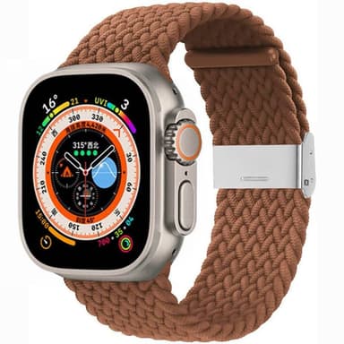 Punottu kellon renneke Apple Watch Ultra (49mm) - Brown
