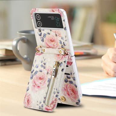 POLA Flower kuori Samsung Galaxy Z Flip 4 - White