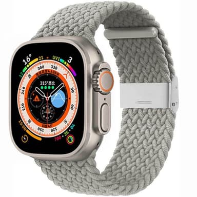 Punottu kellon renneke Apple Watch Ultra (49mm) - Stone