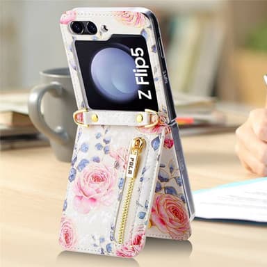 POLA Flower kuori Samsung Galaxy Z Flip 5 - White