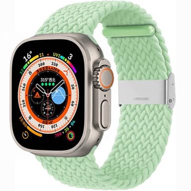 Punottu kellon renneke Apple Watch Ultra (49mm) - Pistasch