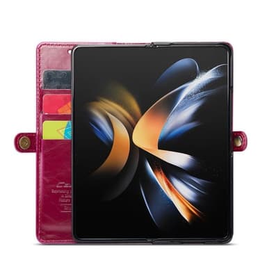 Lompakkokotelo 3-kortti aitoa nahkaa Samsung Galaxy Z Fold 5 - Viininp