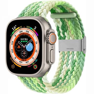 Punottu kellon renneke Apple Watch Ultra (49mm) - Gradient green
