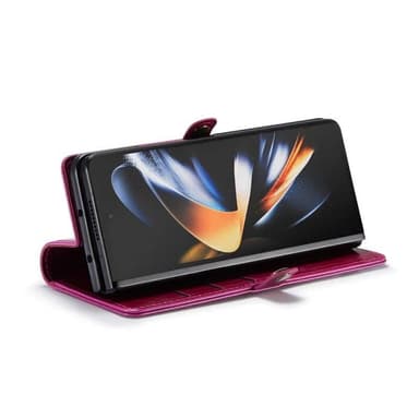 Lompakkokotelo 3-kortti aitoa nahkaa Samsung Galaxy Z Fold 5 - Viininp