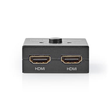 Nedis HDMI ™ Kytkin | 3-Porttinen port(s) | 1x HDMI™ tulo / 2x HDMI™ tuloliitäntä | 1x HDMI™ lähtö / 2x HDMI™ lähtö | 4K@60Hz | 6 Gbps | Metalli | Antrasiitti