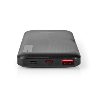 Nedis Virtapankki | 10000 mAh | 1.5 / 2.0 / 3.0 A | Lähtöliitäntöjen määrä: 2 | Lähtöliitäntä: 1x USB-A / 1x USB-C™ | Sisääntulon liitäntä: 1x Micro USB / 1x USB-C™ | PD2.0 18W | Litium-Polymeeri