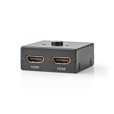 Nedis HDMI ™ Kytkin | 3-Porttinen port(s) | 1x HDMI™ tulo / 2x HDMI™ tuloliitäntä | 1x HDMI™ lähtö / 2x HDMI™ lähtö | 4K@60Hz | 6 Gbps | Metalli | Antrasiitti