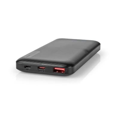 Nedis Virtapankki | 10000 mAh | 1.5 / 2.0 / 3.0 A | Lähtöliitäntöjen määrä: 2 | Lähtöliitäntä: 1x USB-A / 1x USB-C™ | Sisääntulon liitäntä: 1x Micro USB / 1x USB-C™ | PD2.0 18W | Litium-Polymeeri