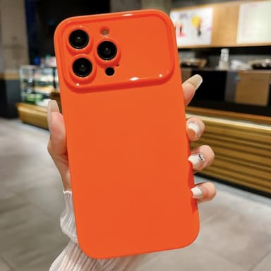 Slim-Fit TPU-puhelinkotelon suojakuori iPhone 15 Plus -kuorelle - Oranssi