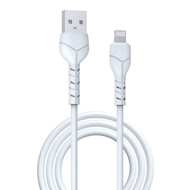 Devia USB - Lightning 1,0 m 2,1A - vit