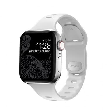 NOMAD Apple Watch 38/40/41mm Ranneke Sport Slim Band Valkoinen