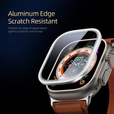 DUX DUCIS Apple Watch Ultra Näytönsuoja Alumiini Karkaistu lasi Hopea