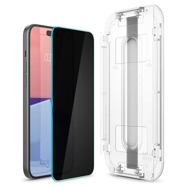 Spigen iPhone 15 Plus Näytönsuoja GLAS.tR EZ Fit Privacy 2-pakkaus