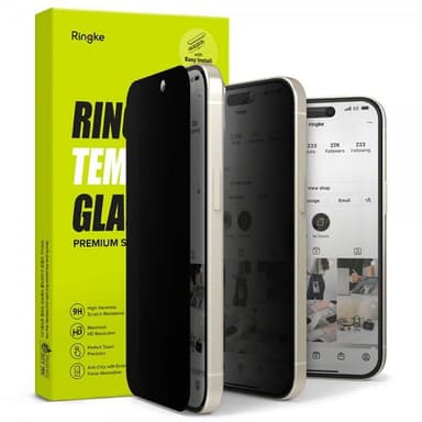 Ringke iPhone 15 Näytönsuoja Privacy Tempered Glass Installation Jig