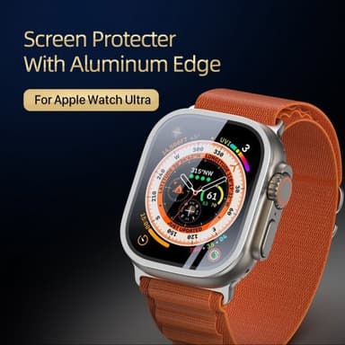 DUX DUCIS Apple Watch Ultra Näytönsuoja Alumiini Karkaistu lasi Hopea