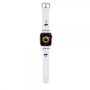 Karl Lagerfeld Apple Watch 38/40/41mm Ranneke Rubber NFT Karl & Choupette Valkoinen