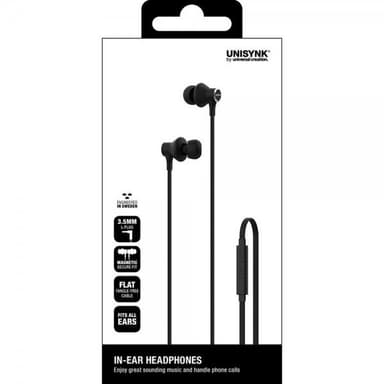 Unisynk In-Ear kuulokkeet. musta