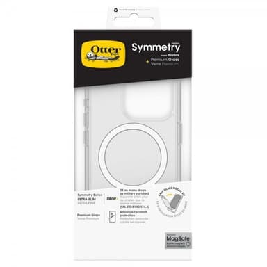Otterbox iPhone 15 Pro Kuori Näytönsuoja Symmetry Clear MagSafe + Premium Glass