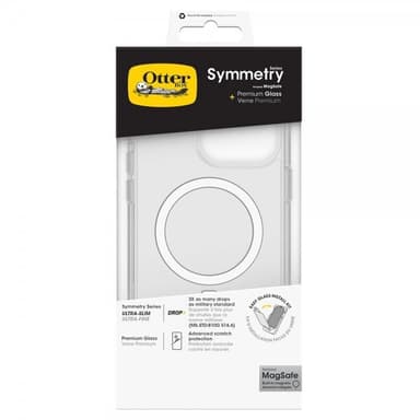 Otterbox iPhone 15 Pro Max Kuori Näytönsuoja Symmetry Clear MagSafe + Premium Glass