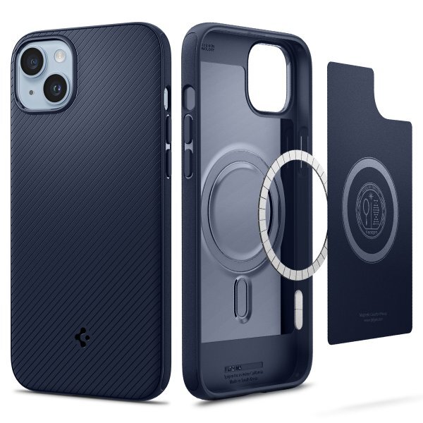Spigen iPhone 14 Plus Kuori Mag Armor MagFit Navy Blue